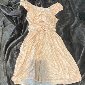 SHEIN Peach Floral Dress